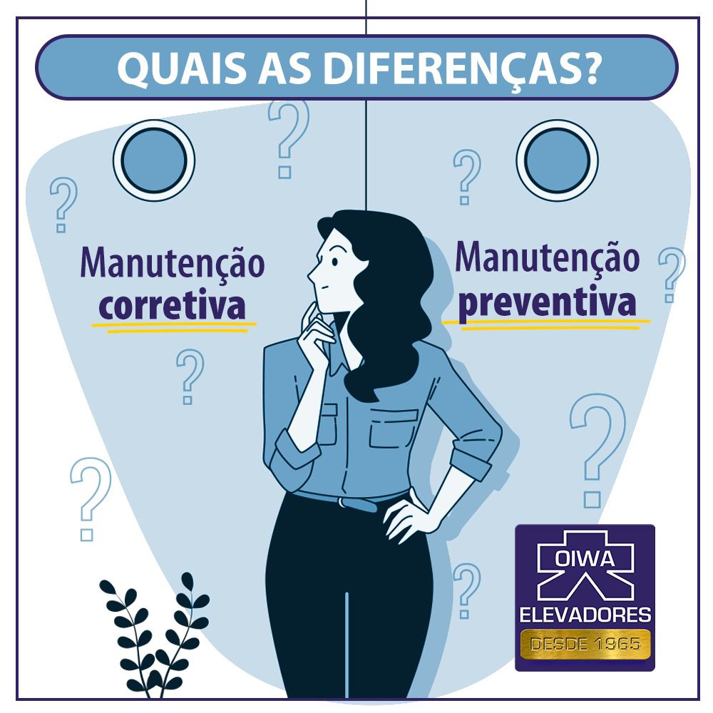 Manutenção preventiva e corretiva quais as diferenças - OIWA elevadores